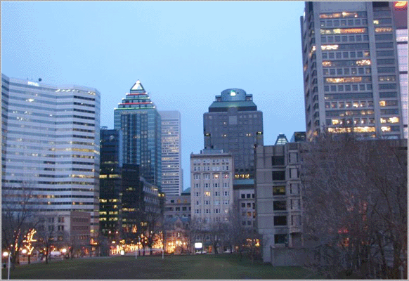 View of Montreal from McGill