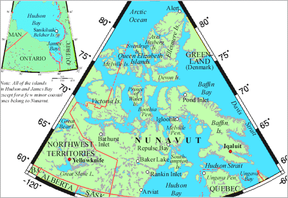 Nunavut Map