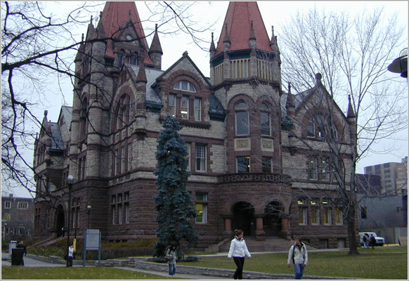 The main building of Victoria College in the University of Toronto