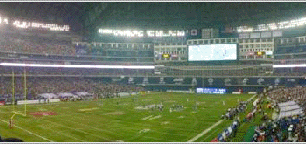 Panoramic view of an Argonauts game at Rogers Centre